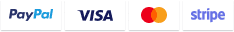 PayPal, Visa, Mastercard and Stripe